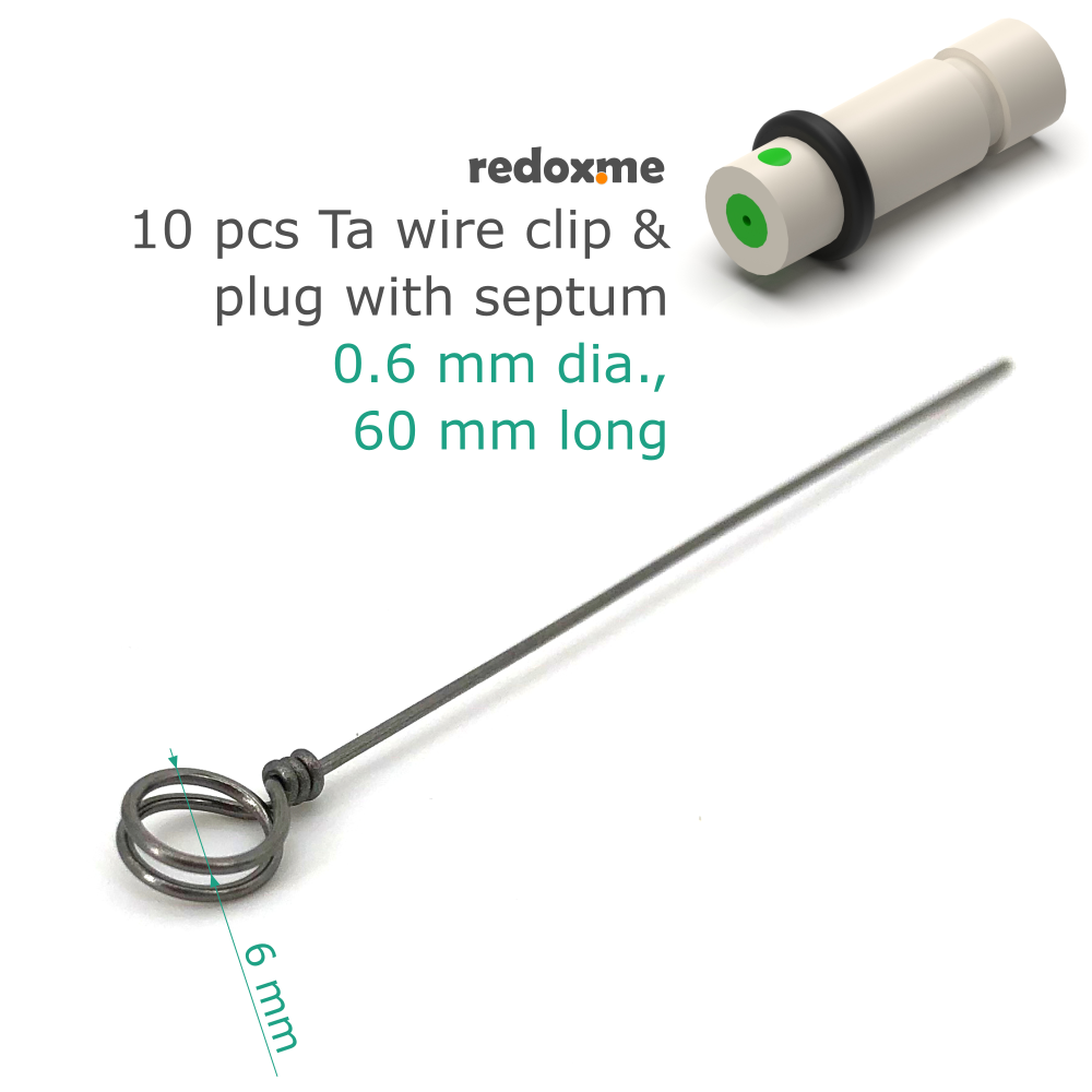 10 pcs of Tantalum wire clip with septum plug