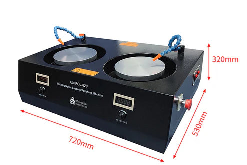 Smerigliatrice/lucidatrice a doppia piastra da 8" con piastre magnetiche e accessori completi - EQ-Unipol-820