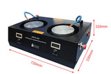 Smerigliatrice/lucidatrice a doppia piastra da 8" con piastre magnetiche e accessori completi - EQ-Unipol-820
