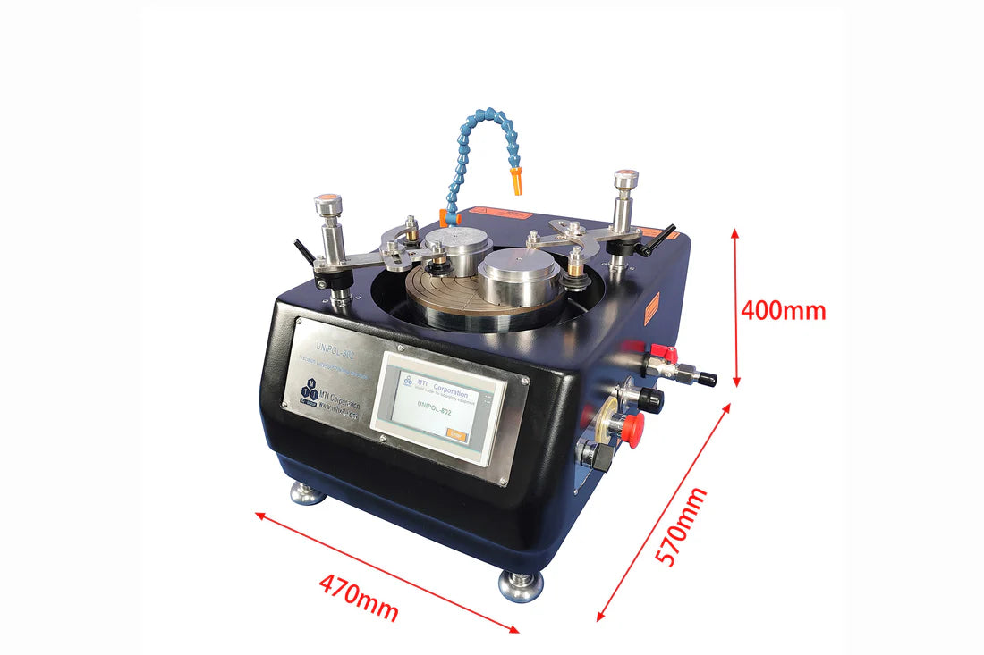 Macchina per lappatura e lucidatura di precisione da 8" con alimentatore di fanghi opzionale e due stazioni di lavoro - EQ-Unipol-802