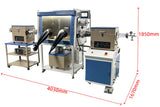 Glovebox with 1 PPM purification and Three 1200°C Max. Tube Furnaces VGB-6-OTF2-VBF