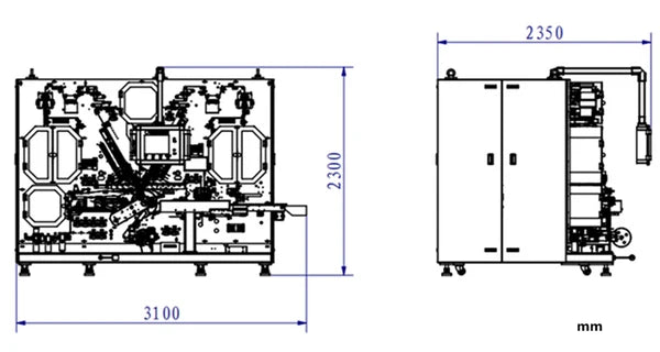 Semi-automatic Winding Machine for Cylindrical Cell from 18650 - 4680) with Tabless Structure, MSK-112R-L