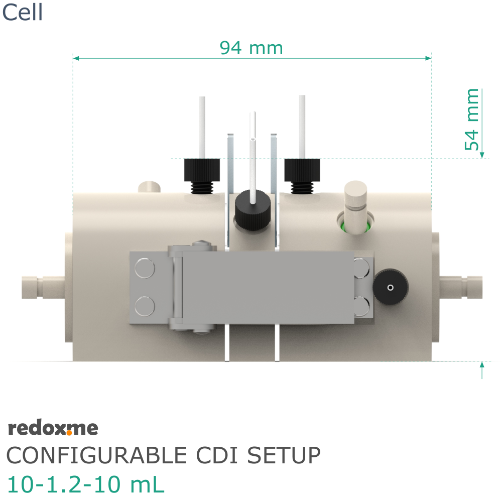 Configurable CDI Setup 10-1.2-10 mL - Configurable Capacitive Deionization Setup