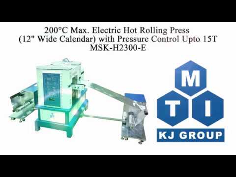 Pressa per laminazione a caldo R2R (larghezza 12'', 200oC max) con controllo della pressione fino a 15T - MSK-H2300-ER