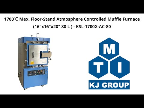 1700ºC max. Forno a muffola con controllo dell'atmosfera da pavimento (16 "x16 "x20" 80 L) - KSL-1700X-AC-80