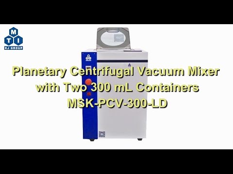 Miscelatore centrifugo planetario sottovuoto con due contenitori (300 ml) e vasi per mulino a sfere opzionali - MSK-PCV-300-LD