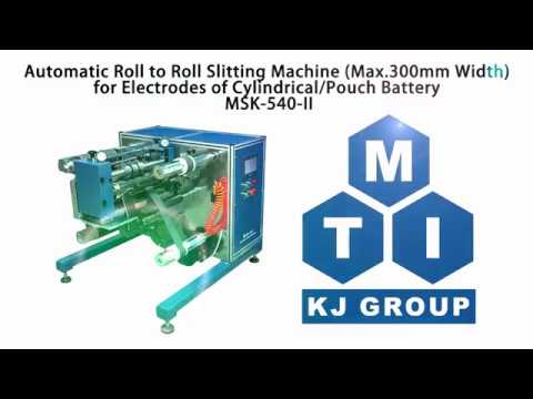 Roll to Roll Continuous Slitting Machine (Max.300mm Slitting Width) for Multiple Electrodes Strips - MSK-540-II