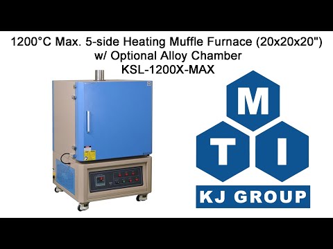 1200°C Max. Forno a muffola con riscaldamento a 5 lati (20x20x20", 125L) con camera di lega opzionale - KSL-1200X-MAX