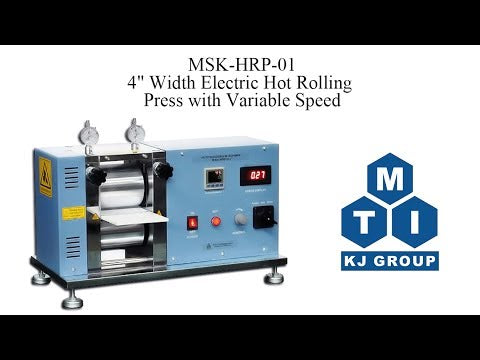 100C Max. Pressa elettrica per laminazione a caldo da 4" di larghezza con velocità variabile (compatibile con gas Ar) - MSK-HRP-01