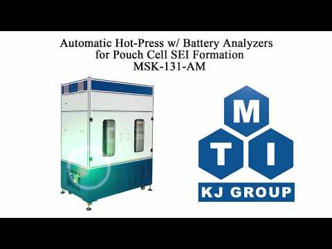 Automatic Hot-Press w/ Battery Analyzers (16, 64 or 128 Channels) for Pouch Cell SEI Formation - MSK-131-AM