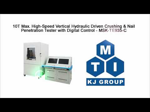 10T Max. Tester verticale di frantumazione e penetrazione dei chiodi azionato da servomotore con controllo digitale - MSK-TE935-C