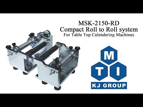 Pressa per laminazione a freddo con controllo del gap da 4T e 6" di larghezza con display digitale della pressione e opzione R2R (compatibile con la scatola dei guanti Ar) - MSK-2150-PD