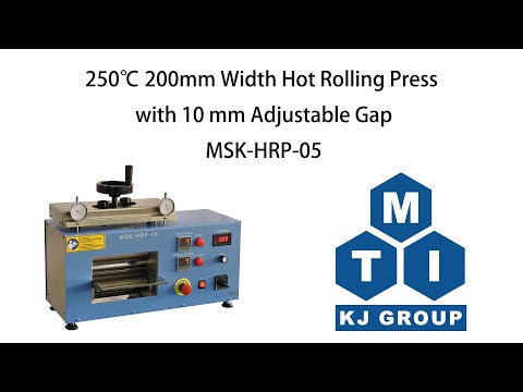 Pressa per laminazione a caldo a 250°C con larghezza di 200 mm e distanza regolabile di 10 mm - MSK-HRP-05