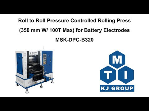 100T Max. Pressa a rulli a pressione controllata (D320 x L350 mm) con opzione R2R - MSK-DPC-B320