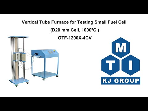 Forno tubolare verticale per il collaudo di piccole celle a combustibile (cella da 20 mm, 1000°C) - OTF-1200X-S-VT-C4