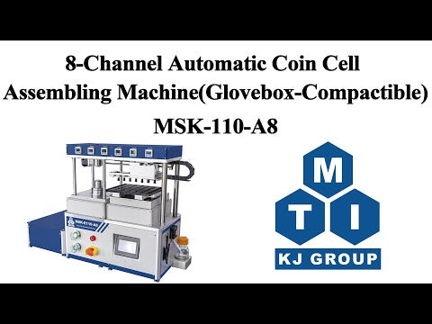 8-Channel Automatic Coin Cell Assembling Machine (Glovebox-Compatible) - MSK-E110-A8