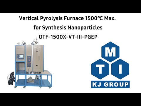 Forno verticale di pirolisi 1500 Max. per la sintesi di nanoparticelle - OTF-1500X-VT-III-PGEP