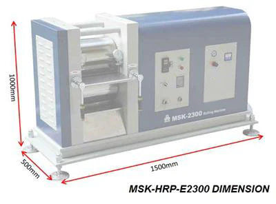 Pressa a rulli a pressione controllata per elettrodi di batterie (larghezza massima 300 mm) -MSK-E2300B