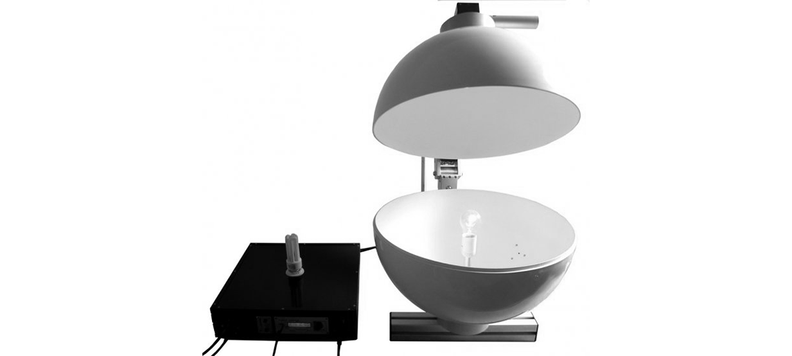 Integrating sphere with the spectrometer The device is used to measure ...