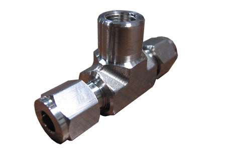 Tee Type with Two 1/4'' Tube Fittings - EQ-TVF-1/4 - Thasar Store